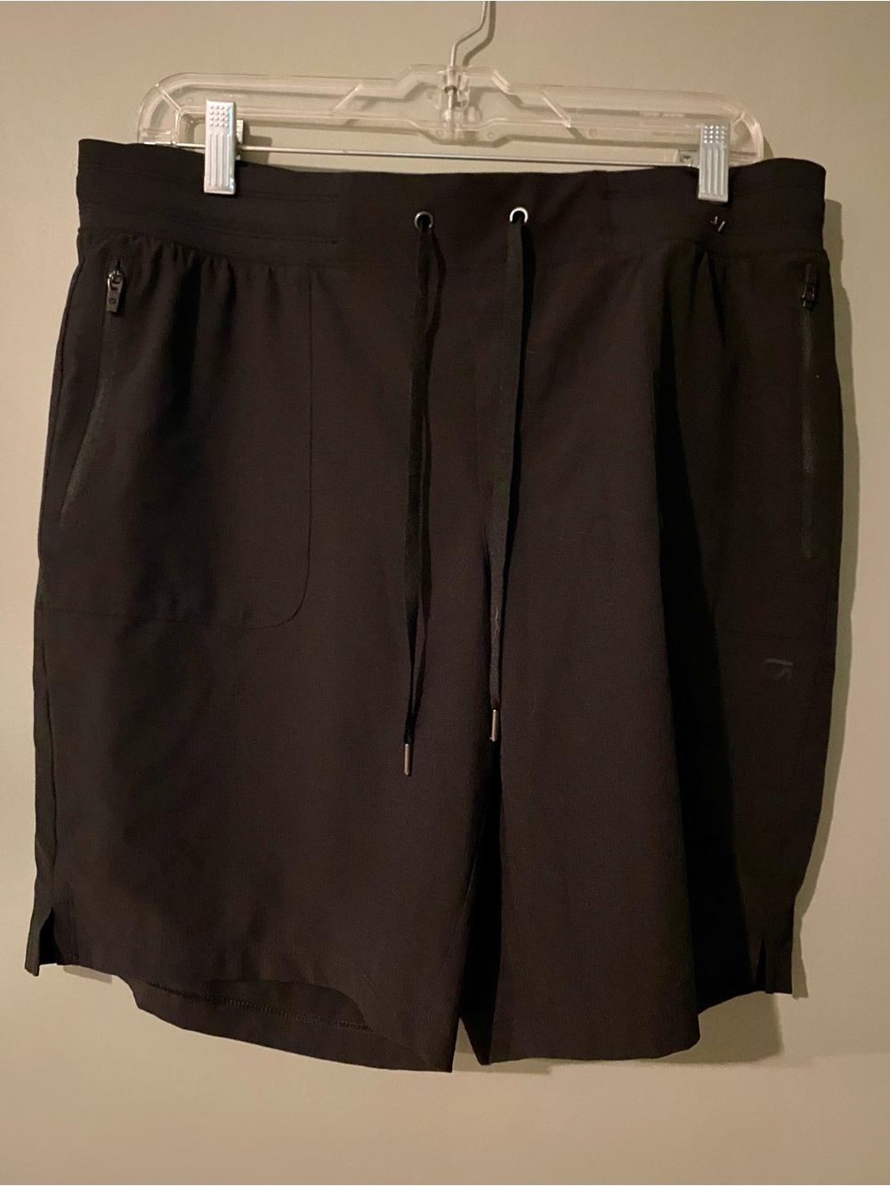 GAP  Black Athletic Drawstring Shorts with Zipper Pockets